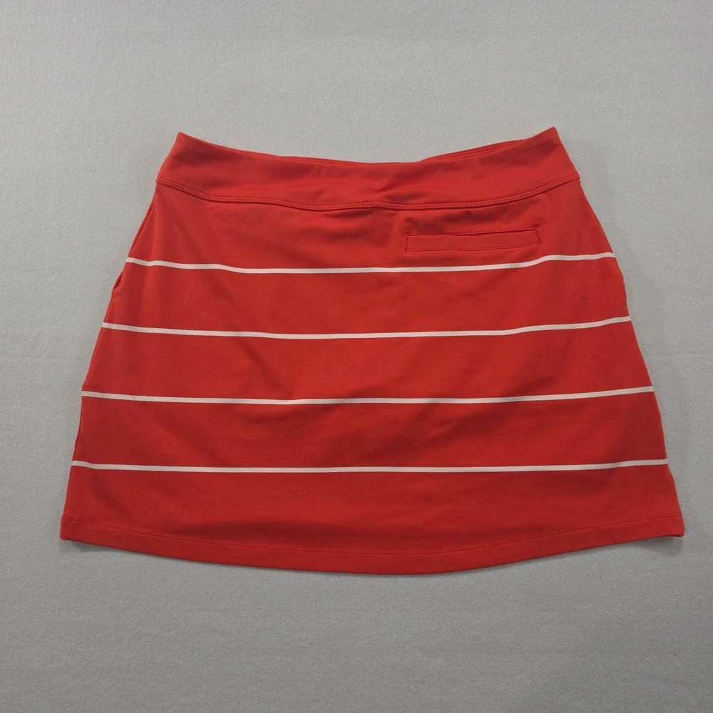 Nike Golf Dri-FIT Striped Skort Tennis Athletic Skirt Built-In Shorts Red M EUC